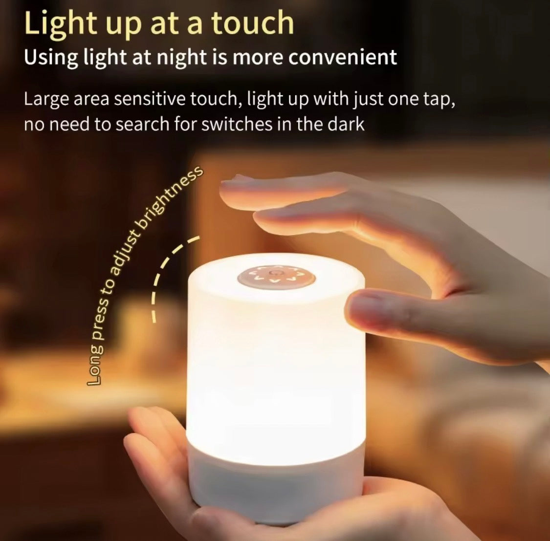 MondoBravo Lampada Touch Ricaricabile — Muoviti di Notte Senza Svegliare Nessuno