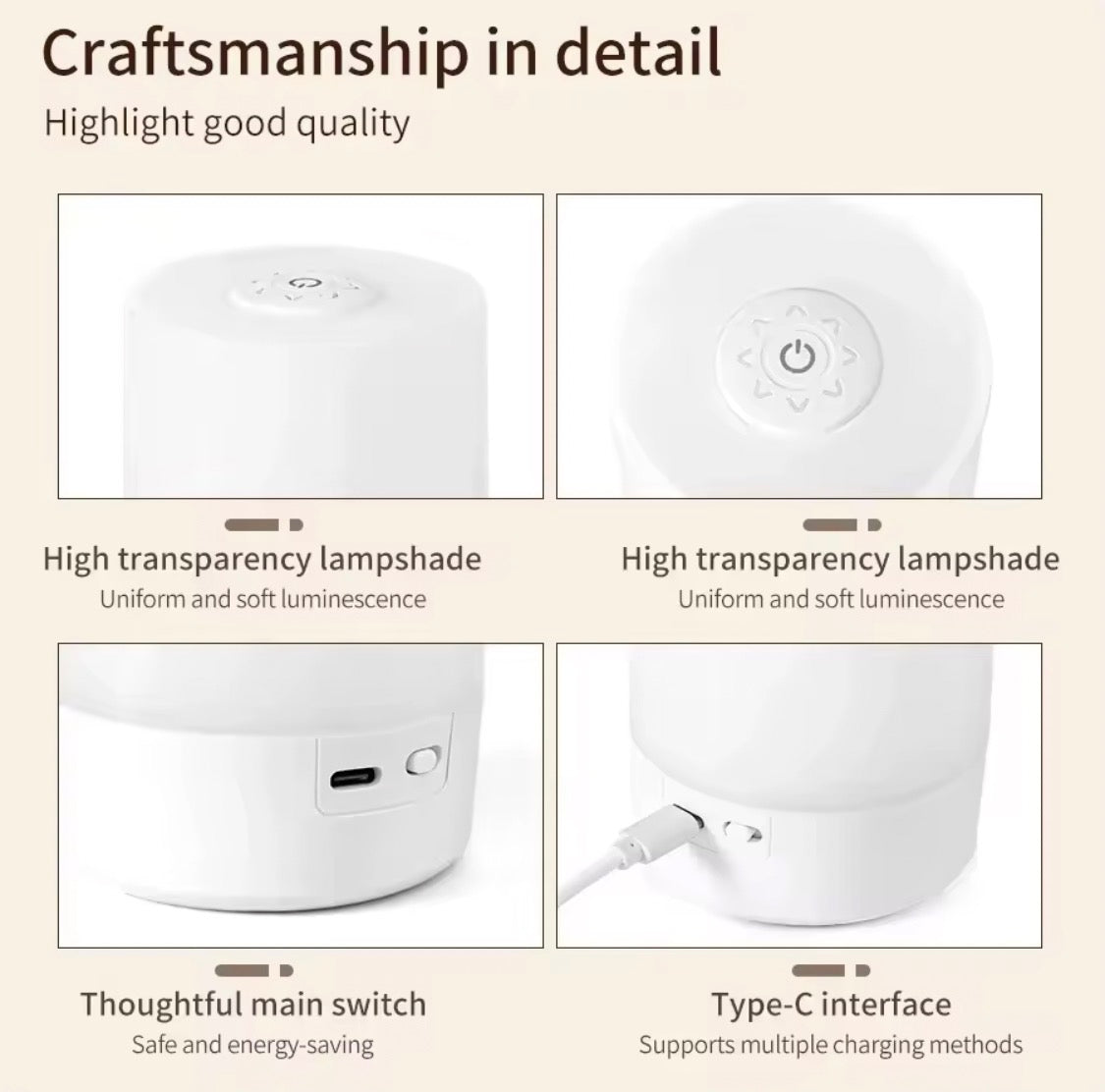 MondoBravo Lampada Touch Ricaricabile — Muoviti di Notte Senza Svegliare Nessuno